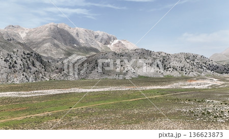 Mountain dirt road. High quality 4k footage Mountain dirt road. High quality 4k footage 136623873