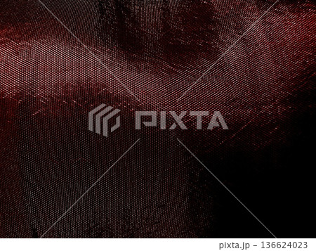 glossy dark red wavy fabric texture abstract background undulating in mysterious luxury waves for elegant wallpaper or banner with subtle copy space 136624023