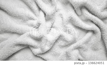 soft white terrycloth waves cascading elegantly in fluffy folds evoking serene purity for minimalist wallpaper or spa editorial background soft white terrycloth waves cascading elegantly in fluffy folds evoking serene purity for minimalist wallpaper or spa editorial background 136624051