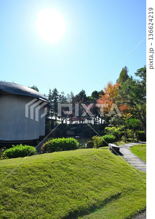 秋の天寿園で見られる中国庭園の風景(新潟県新潟市) 秋の天寿園で見られる中国庭園の風景(新潟県新潟市) 136624219