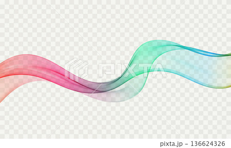 Colorful abstract flowing wave lines isolated on transparent background Colorful abstract flowing wave lines isolated on transparent background 136624326