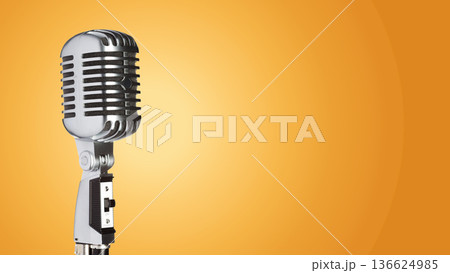 Podcast microphone for recording conversations in a studio setting 136624985