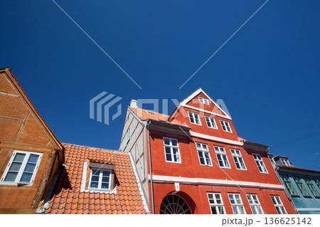 Wall detail of houses in Helsingoer in spring 2015 Wall detail of houses in Helsingoer in spring 2015 136625142