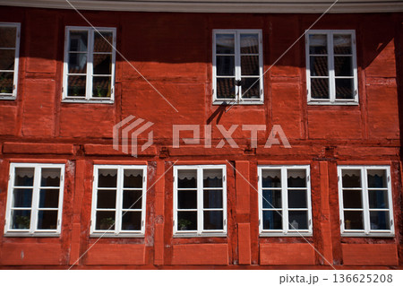 Wall detail of houses in Helsingoer in spring 2015 Wall detail of houses in Helsingoer in spring 2015 136625208