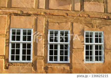Wall detail of houses in Helsingoer in spring 2015 Wall detail of houses in Helsingoer in spring 2015 136625215
