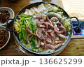 Korean Octopus Soup Yeonpo-tang with Fresh Octopus, Traditional Healthy Seafood Delicacy 136625299