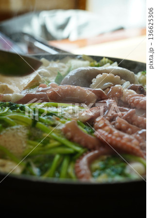 Korean Octopus Soup Yeonpo-tang with Fresh Octopus, Traditional Healthy Seafood Delicacy Korean Octopus Soup Yeonpo-tang with Fresh Octopus, Traditional Healthy Seafood Delicacy 136625306