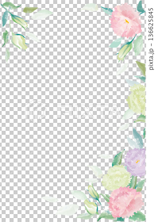 水彩風格洋桔梗畫框材質② 136625845