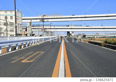 首都高速6号線の荒川河川敷道路_15 136625871