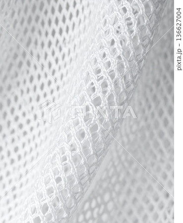 Detailed White Mesh Fabric Texture Background...のイラスト素材 [136627004] - PIXTA