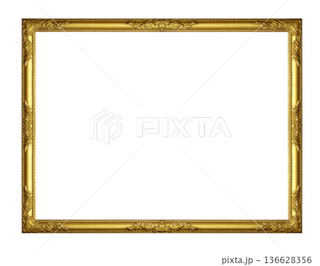 Gold Old picture frame Gold Old picture frame 136628356