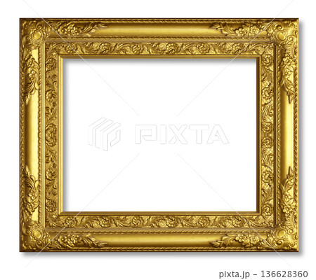 Gold Old picture frame 136628360