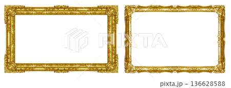 Gold picture frame 136628588