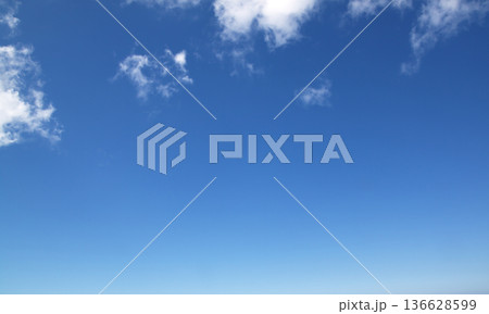 wide angle blue sky 136628599