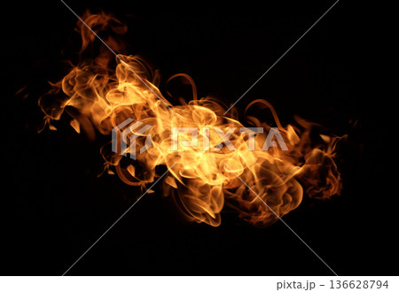 flame isolated on black background flame isolated on black background 136628794