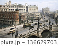 古写真　1933-1945年　東京　日本橋のパノラマ（モノクロ写真をAIでカラー化） 136629703
