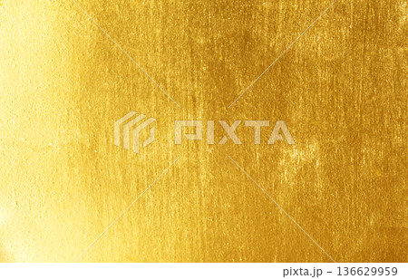 Shiny yellow leaf gold foil 136629959