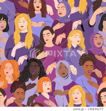 International Women's Day 2026 background. Powerful women. Give to Gain. International Women's Day 2026 background. Powerful women. Give to Gain. 136630277