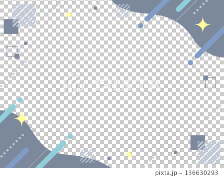クールな幾何学フレーム 136630293
