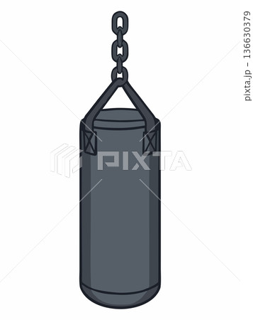 Hanging Boxing Punching Bag Vector Illustration Hanging Boxing Punching Bag Vector Illustration 136630379