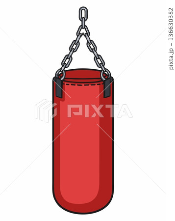 Hanging Boxing Punching Bag Vector Illustration Hanging Boxing Punching Bag Vector Illustration 136630382