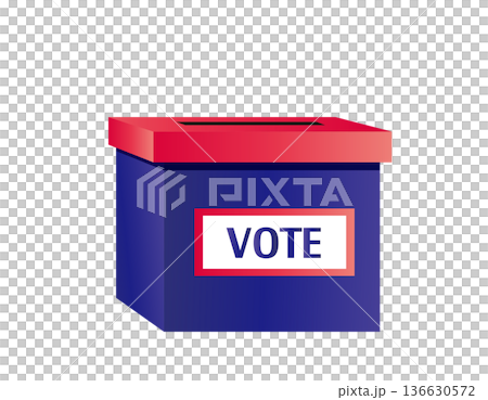 Illustration of ballot box election icon Illustration of ballot box election icon 136630572