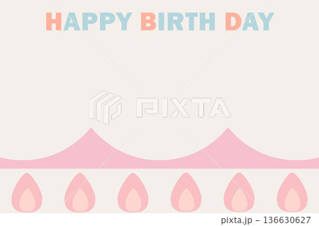 バースデーケーキの背景素材 136630627