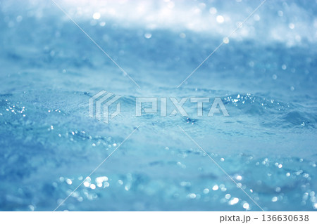 Blue water glitter bokeh background Blue water glitter bokeh background 136630638