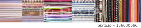 Rainbow clothes background. Rainbow clothes background. 136630666