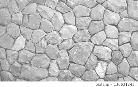 The walls are decorated with stone. 136631243