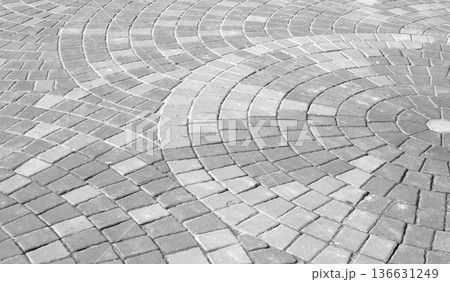 The walkway is made of beautiful construction stone. 136631249