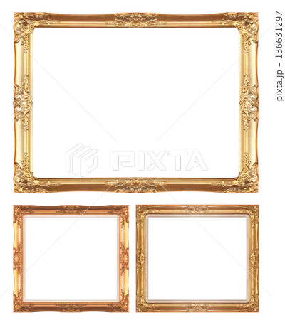 Golden picture frame 136631297