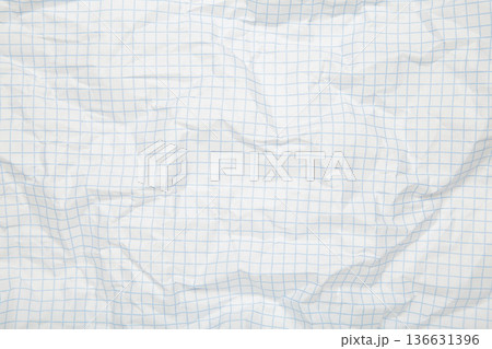 One sheet of graph paper, macro, top view. One sheet of graph paper, macro, top view. 136631396
