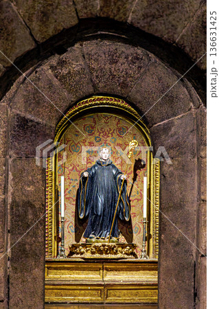 Interior of the crypt of the Monastery of San Salvador of Leyre 136631425