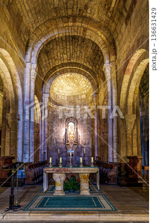 Interior of the Monastery of San Salvador of Leyre at Yesa, Pyre 136631429