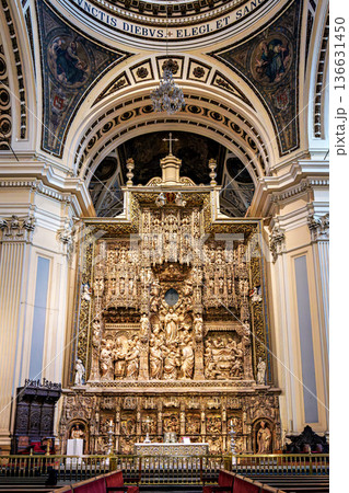 Interior of Cathedral Basilica of Our Lady of the Pilar, Zaragoz Interior of Cathedral Basilica of Our Lady of the Pilar, Zaragoz 136631450