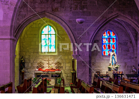 Interior of the Notre Dame des Sablons church in Aigues-Mortes, Interior of the Notre Dame des Sablons church in Aigues-Mortes, 136631471