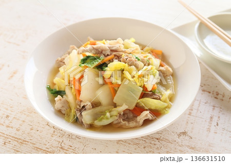 冬におすすめ！白菜と豚肉のうま煮 136631510