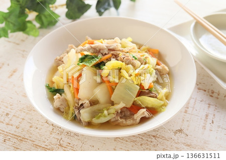 冬におすすめ！白菜と豚肉のうま煮 136631511