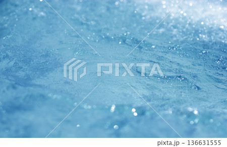 Water blue surface sparkling light natural 136631555