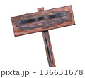 Wooden old sign isolated 136631678