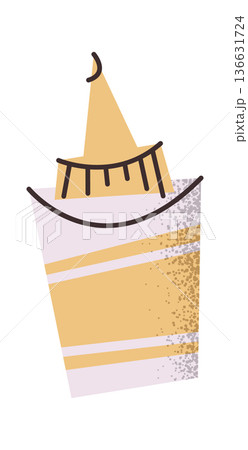 Paper glue school stationery sticker 136631724