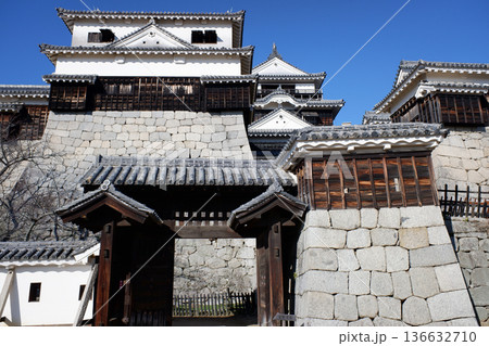 愛媛県 松山城・紫竹門と本壇 愛媛県 松山城・紫竹門と本壇 136632710