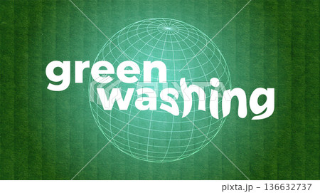 Green washing concept with earth globe symbol on eco friendly background illustrating false environmental claims and misleading sustainability marketing practices Green washing concept with earth globe symbol on eco friendly background illustrating false environmental claims and misleading sustainability marketing practices 136632737