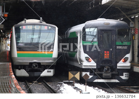 冬の特急草津・四万号（E257系電車：上野⇔長野原草津口） 136632784