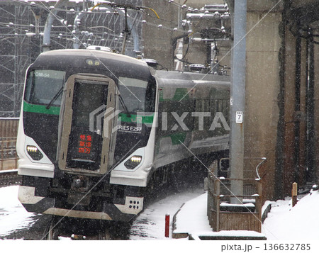 冬の特急草津・四万号（E257系電車：上野⇔長野原草津口） 136632785