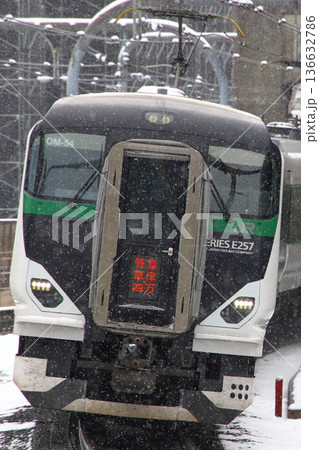 冬の特急草津・四万号（E257系電車：上野⇔長野原草津口） 136632786