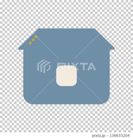 Scandinavian style simple house icon trapezoidal roof flat design Scandinavian style simple house icon trapezoidal roof flat design 136633204