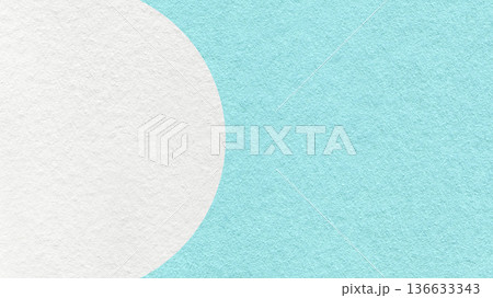 Pastel blue paper texture background with white semicircle and copy space for banner, presentation, template 136633343
