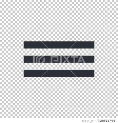 漢堡菜單導航按鈕的簡單UI圖標 漢堡菜單導航按鈕的簡單UI圖標 136633744